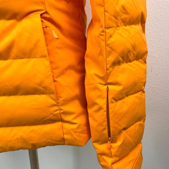 Helly Hansen Orange/White Insulated Ski Jacket RECCO Life Pocket Snow Skirt -M - Picture 5 of 16